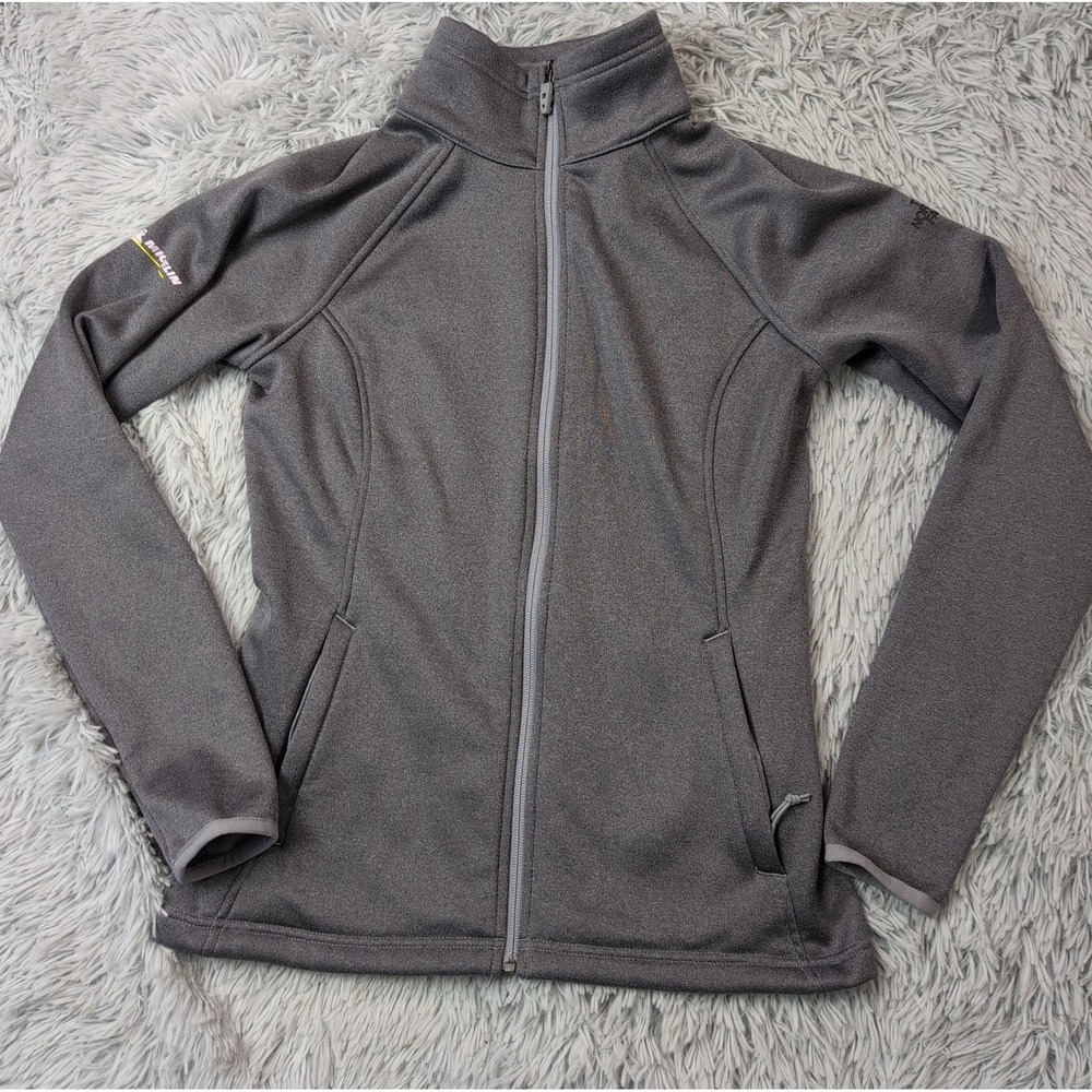 The North Face Jacket Womens S Gray Zip Up Pockets Cozy Warm Athletic Granola